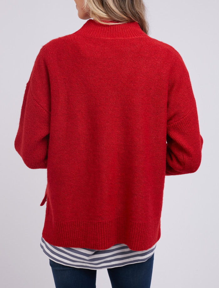 Hettie Red Cable Knit