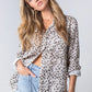 Leopard Print Boyfriend Linen Shirt