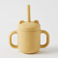 Henny Silicone Sippy Cup with Straw Lemon