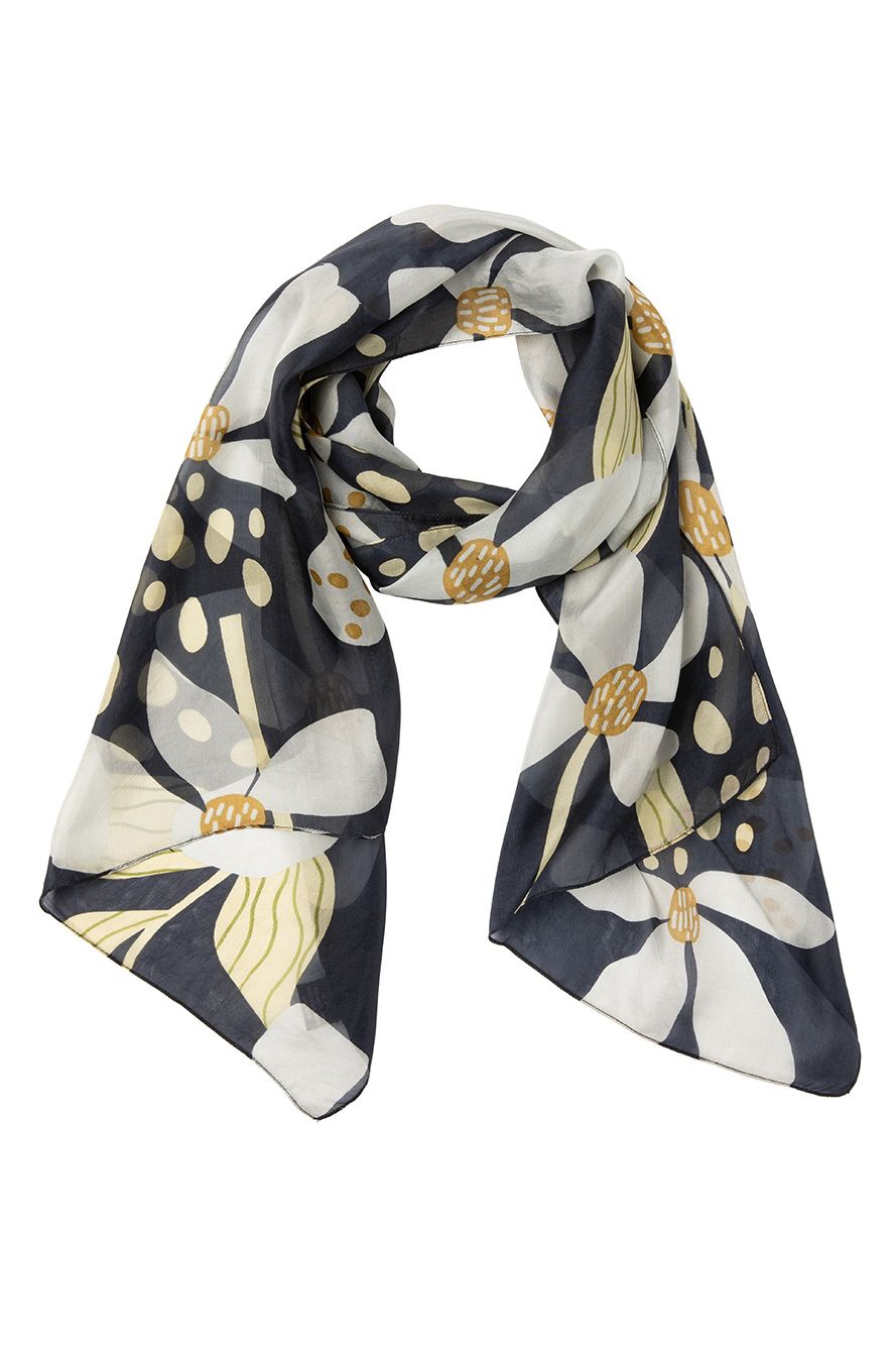 Wetland Orchid Silk Scarf