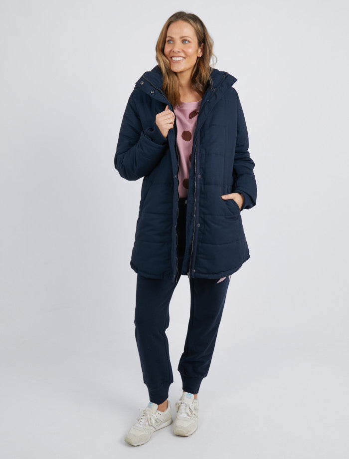 Maddie Navy Puffer Jacket