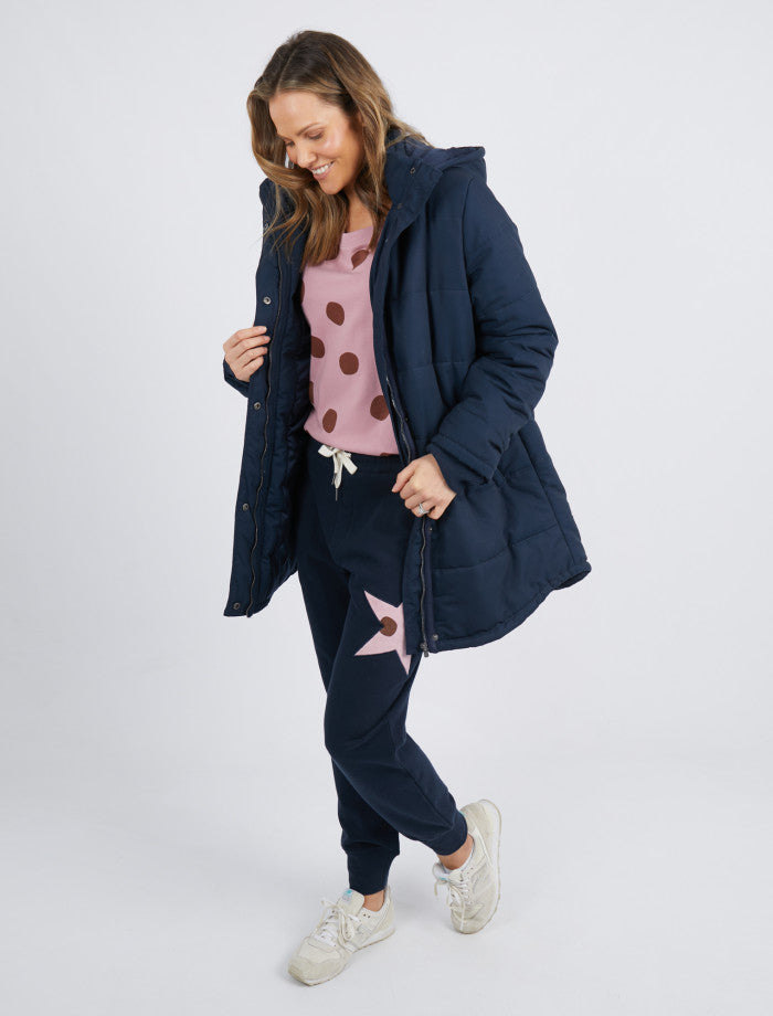 Maddie Navy Puffer Jacket