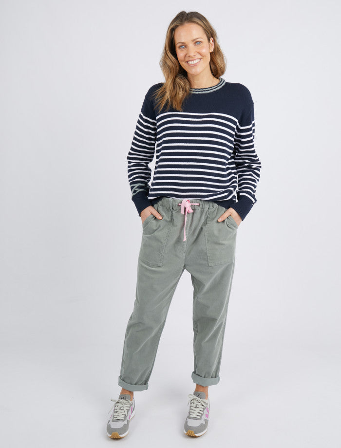 Portia Navy Stripe Knit