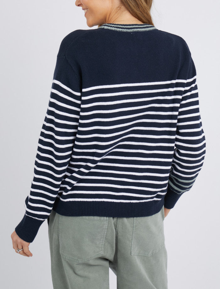 Portia Navy Stripe Knit