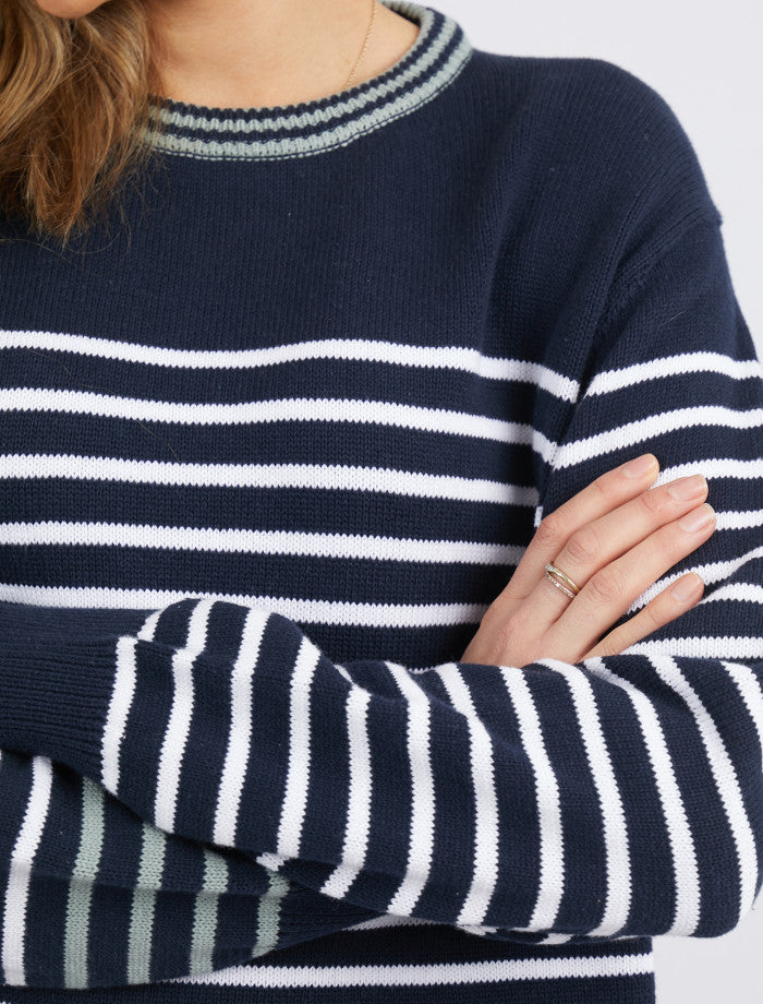 Portia Navy Stripe Knit