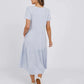 Gigi Cloud Blue Tiered Midi Dress