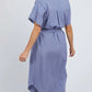 Sage Relaxed Ocean Blue Shirt Dress