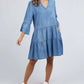 Winnie Chambray Dress - Blue